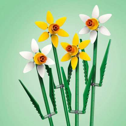 LEGO Daffodil Flower Building Set – Bright Yellow & White Blooms