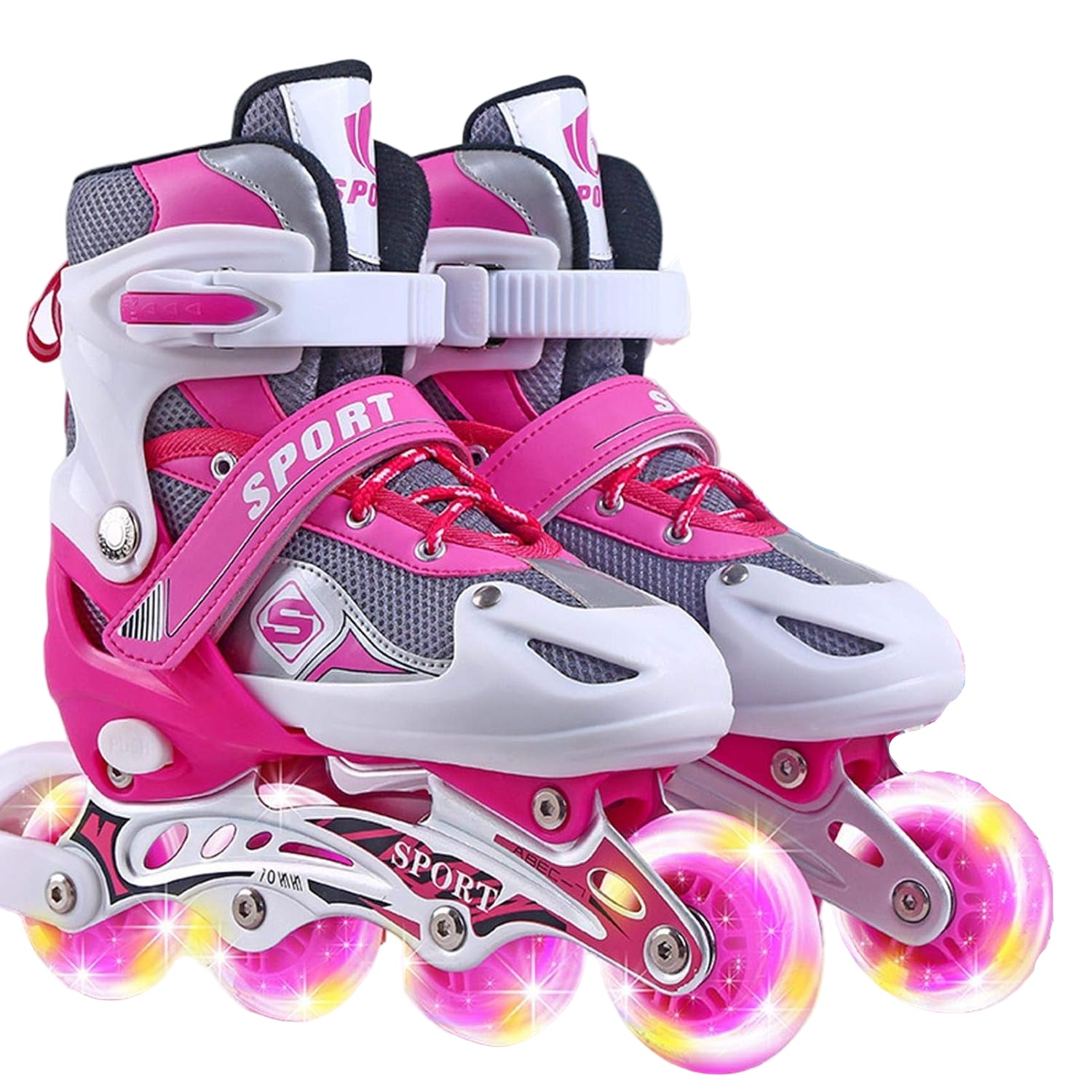 Adjustable Kids LED Inline Skates for Boys and Girls Swide
