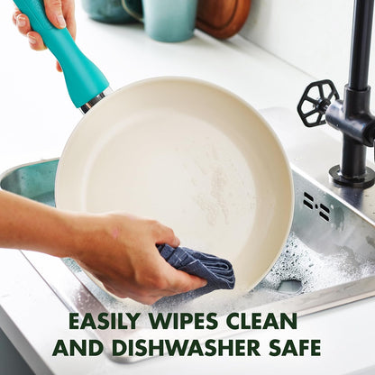 GreenPan Rio 10" Turquoise Ceramic Nonstick Skillet – PFAS-Free, Dishwasher Safe