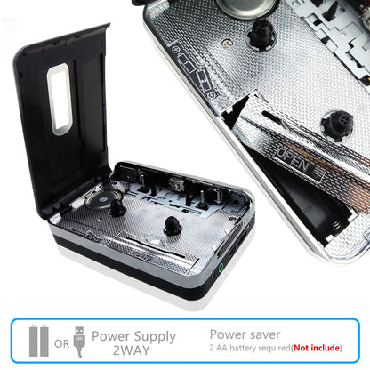 Reshow R-CP18S Portable Cassette Tape Player Silver