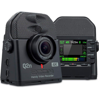 Zoom Q2n‑4K Handy Video Recorder – 4K Ultra HD, Stereo Mic, Wide‑Angle Lens