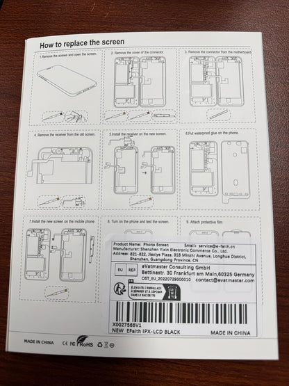 EFaith iPhone X 5.8" Full HD LCD Display Repair Kit