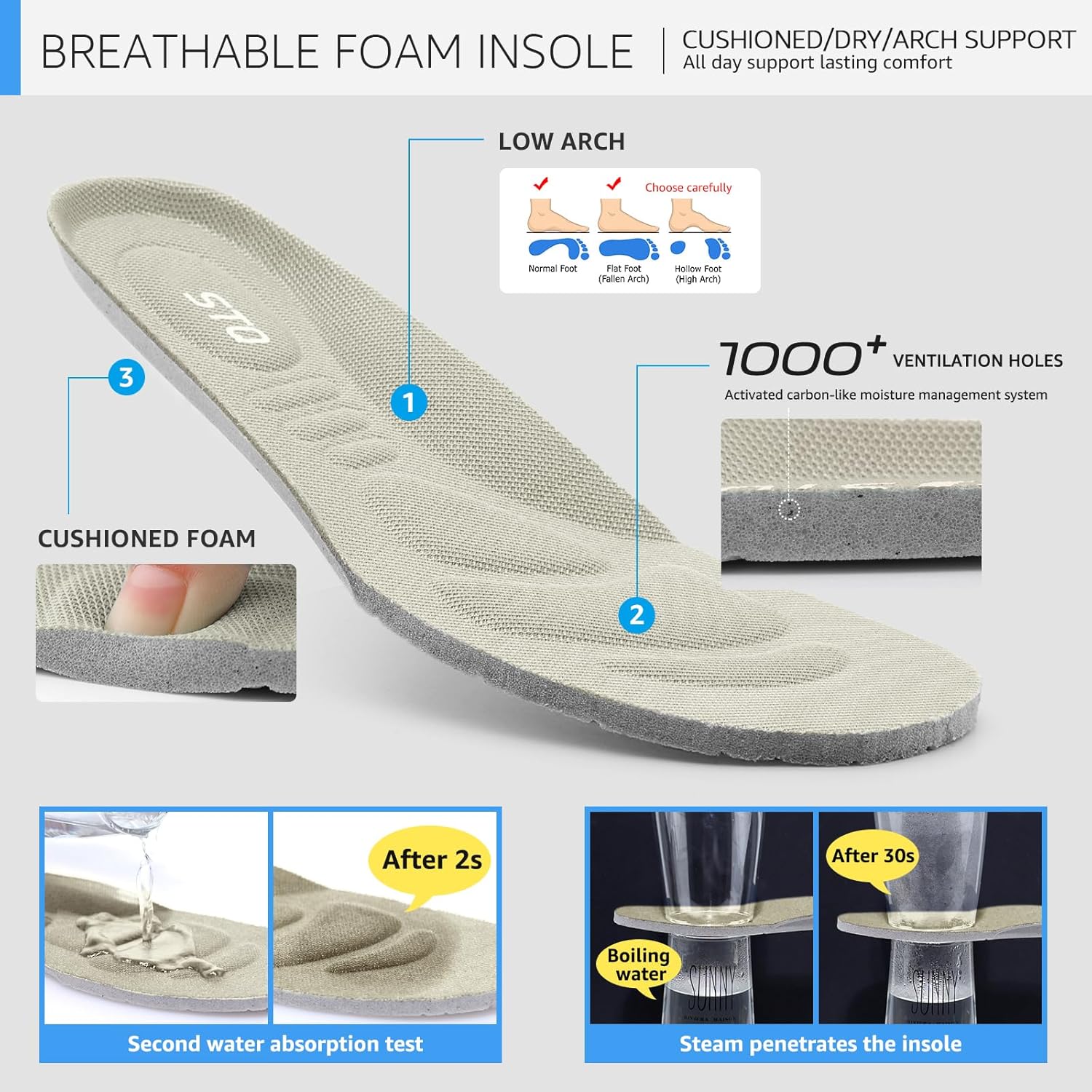 STQ Women's Slip-On Memory Foam Comfortable Walking Shoes