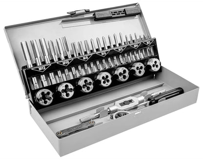 Mannesmann 32-Piece Heavy-Duty Thread Cutting Tool Set, Metal Case - Gomix Brands Outlet