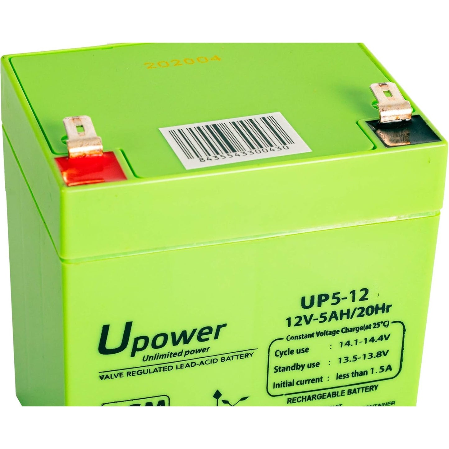U-Power 12V 5Ah AGM Sealed Rechargeable Battery for UPS