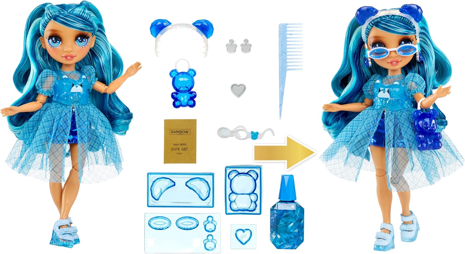 Rainbow High Skyler Crystal Fashion Doll with DIY Accessory Kit