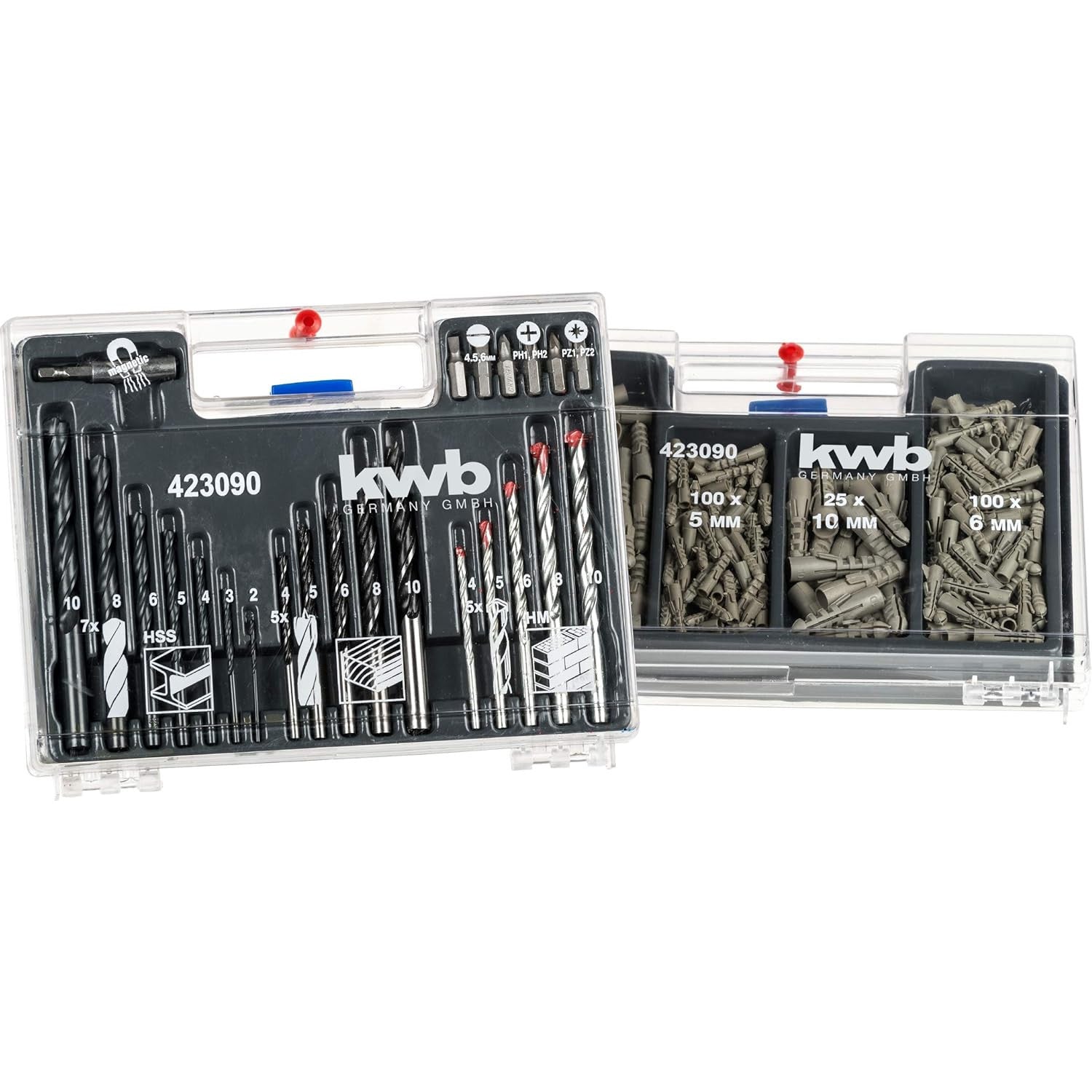 kwb KRAFTIXX 300-Piece Drill Bit Set for Wood & Metal