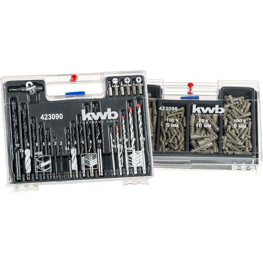 kwb KRAFTIXX 300-Piece Drill Bit Set for Wood & Metal