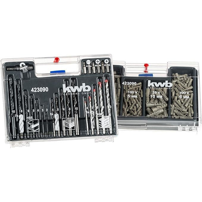 kwb KRAFTIXX 300-Piece Drill Bit Set for Wood & Metal