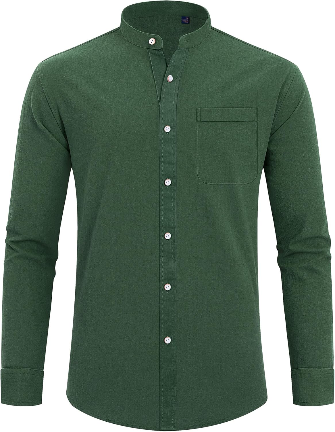 J.VER Men's Button-Down Casual Shirt – Lightweight Cotton‑Linen Blend