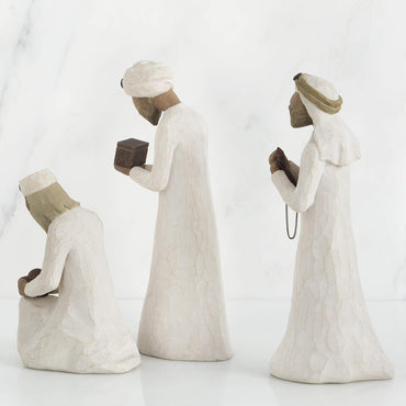 Willow Tree Hand-Painted Three Wisemen Nativity Figurine Set