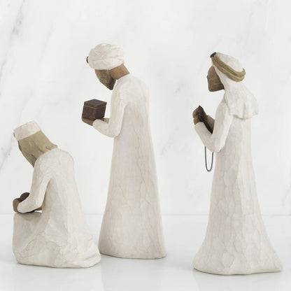 Willow Tree Hand-Painted Three Wisemen Nativity Figurine Set