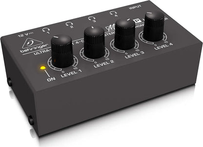 Behringer HA400 Ultra-Compact 4-Channel Stereo Headphone Amplifier Studio Monitor Distribution - Gomix Brands Outlet