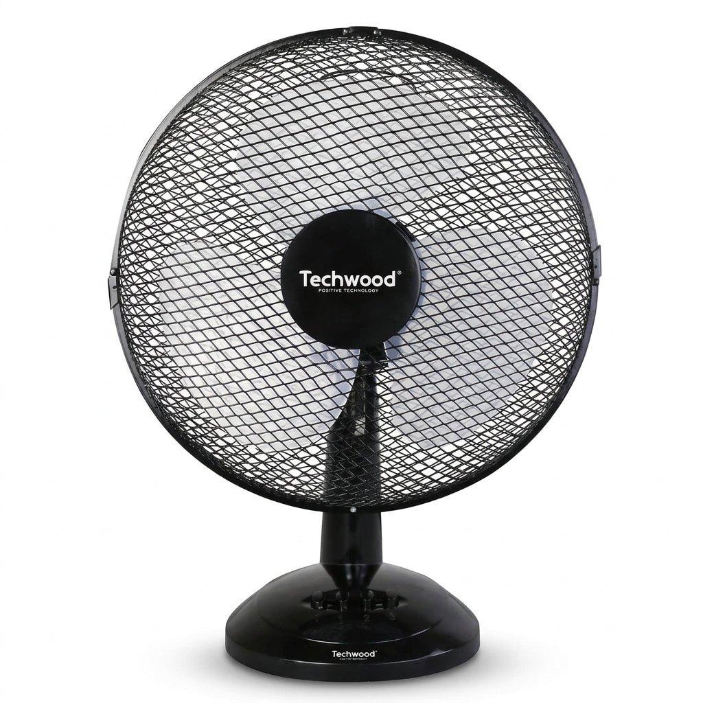 Techwood TVE-0239 Table Fan 23cm 25W Black