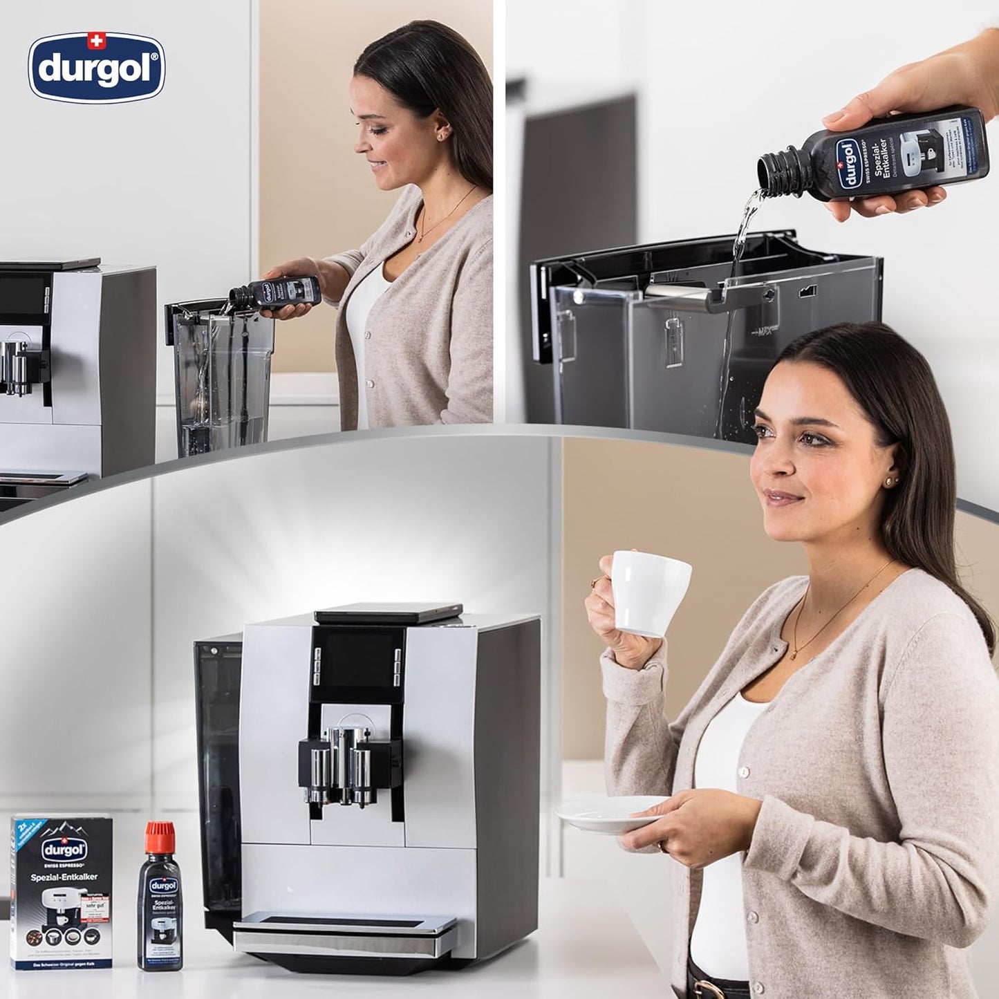 Durgol Swiss Espresso Descaler – 2×125 ml Powerful Limescale Cleaner for Machines