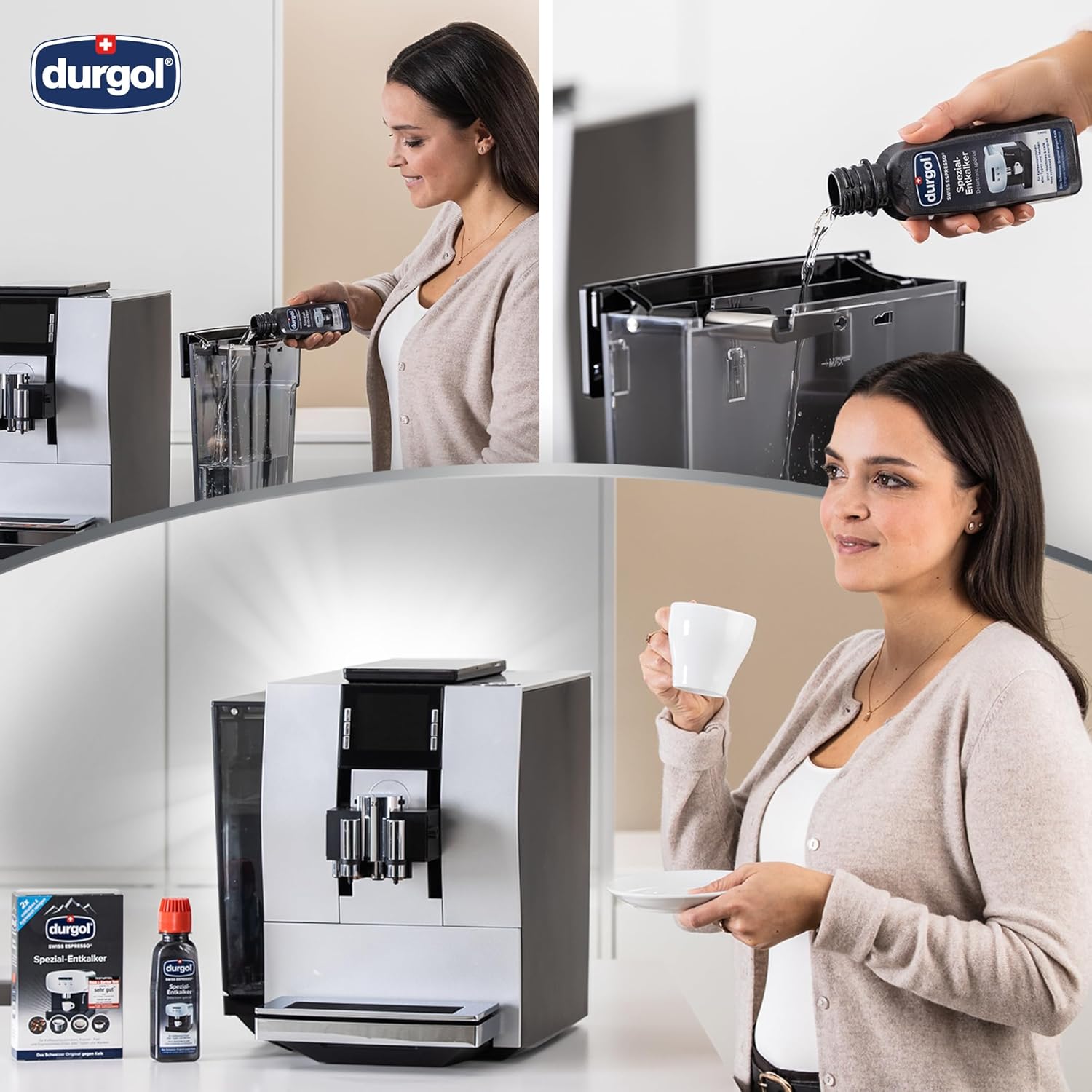 Durgol Swiss Espresso Descaler – 2×125 ml Powerful Limescale Cleaner for Machines