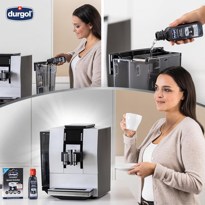 Durgol Swiss Espresso Descaler – 2×125 ml Powerful Limescale Cleaner for Machines