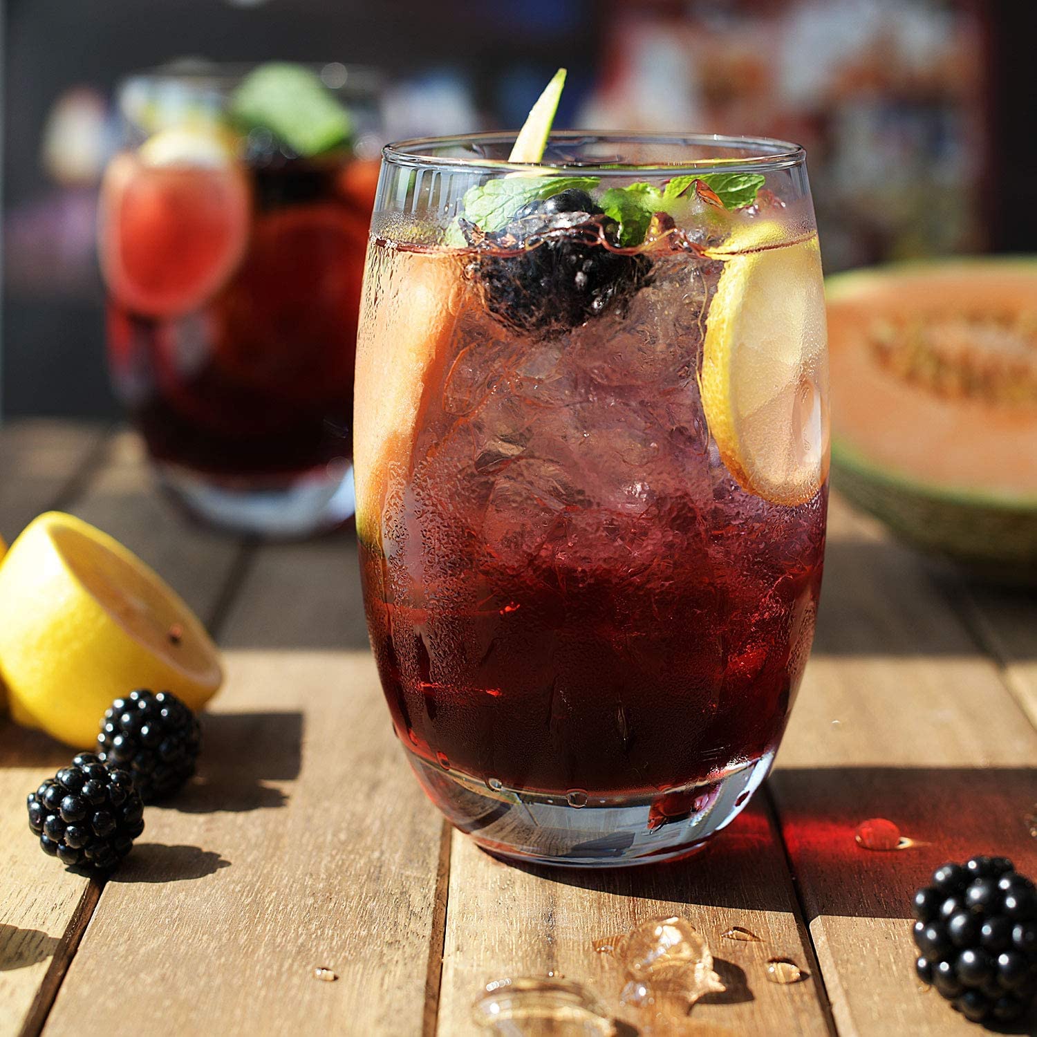 KROSNO 360ml Large Crystal Water & Juice Tumbler Set