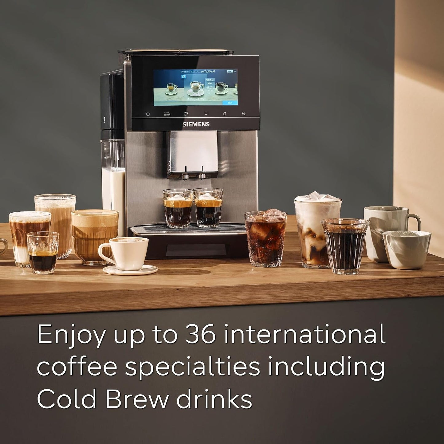 SIEMENS EQ900 Fully Automatic Bean to Cup Coffee Machine 2.3L Inox Silver