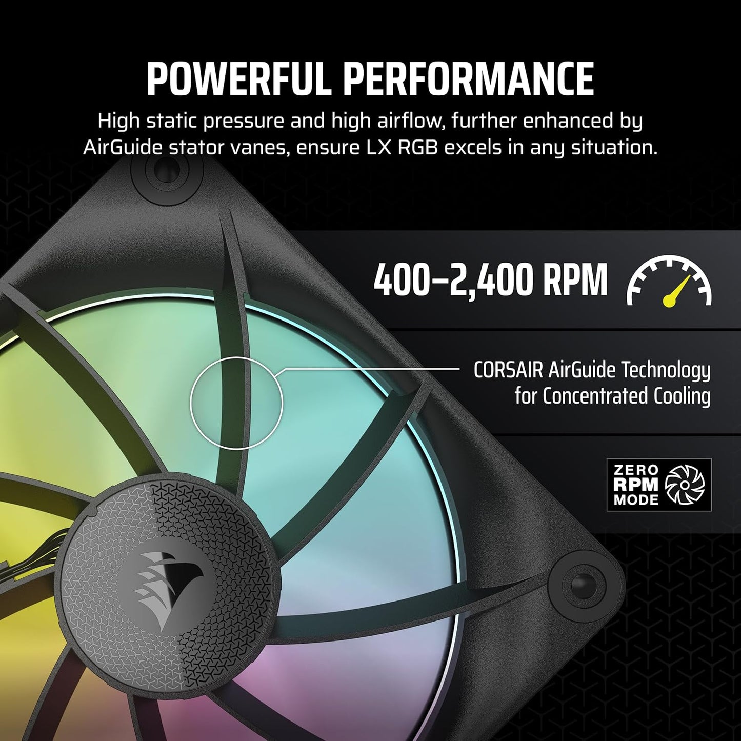 Corsair iCUE Link LX120 RGB 120mm PWM Fan Black