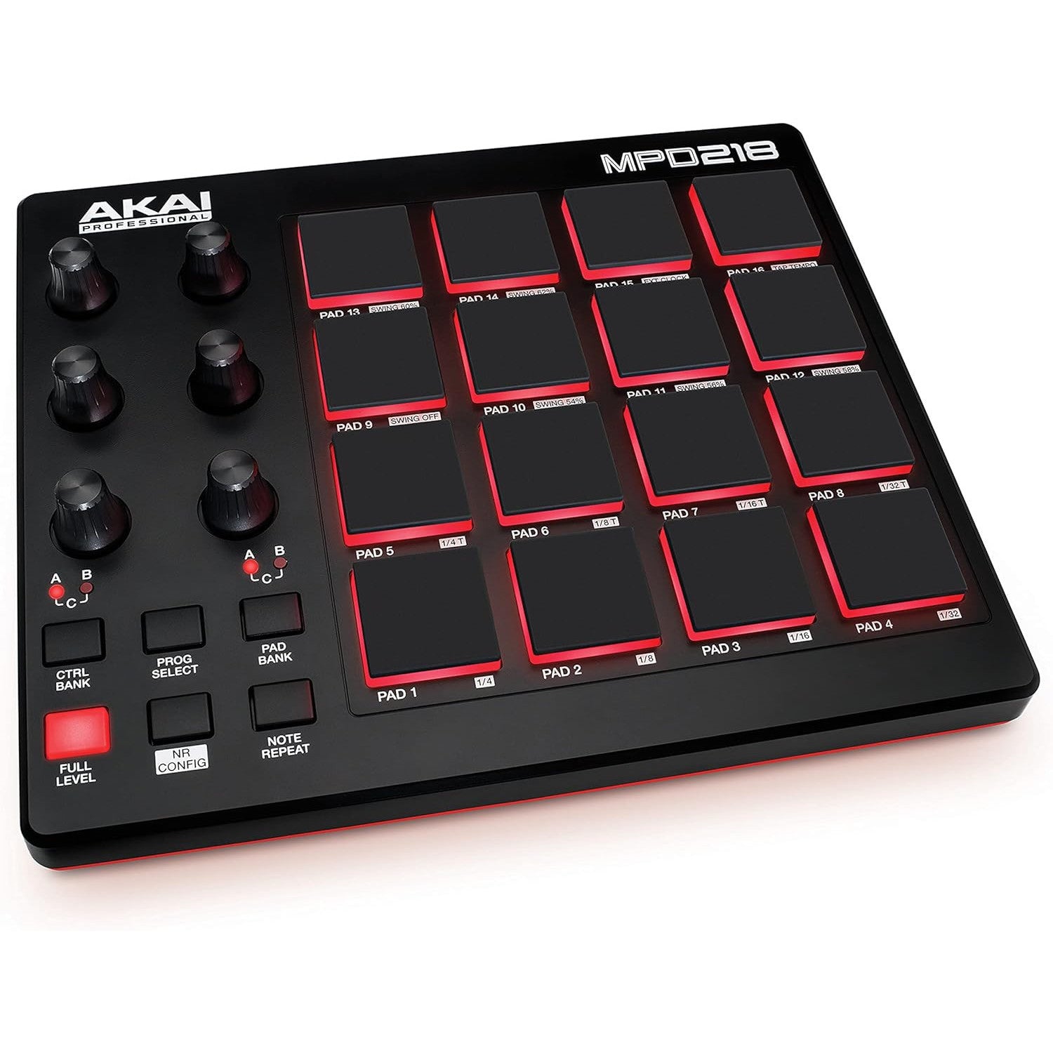 Akai Professional MPD218 USB MIDI Pad Controller – 16 Fat MPC Pads, 6 Knobs, Free Production Software