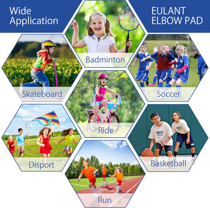 Kids Junior Youth Elbow Pads: Soft, Breathable Protection for Active Sports