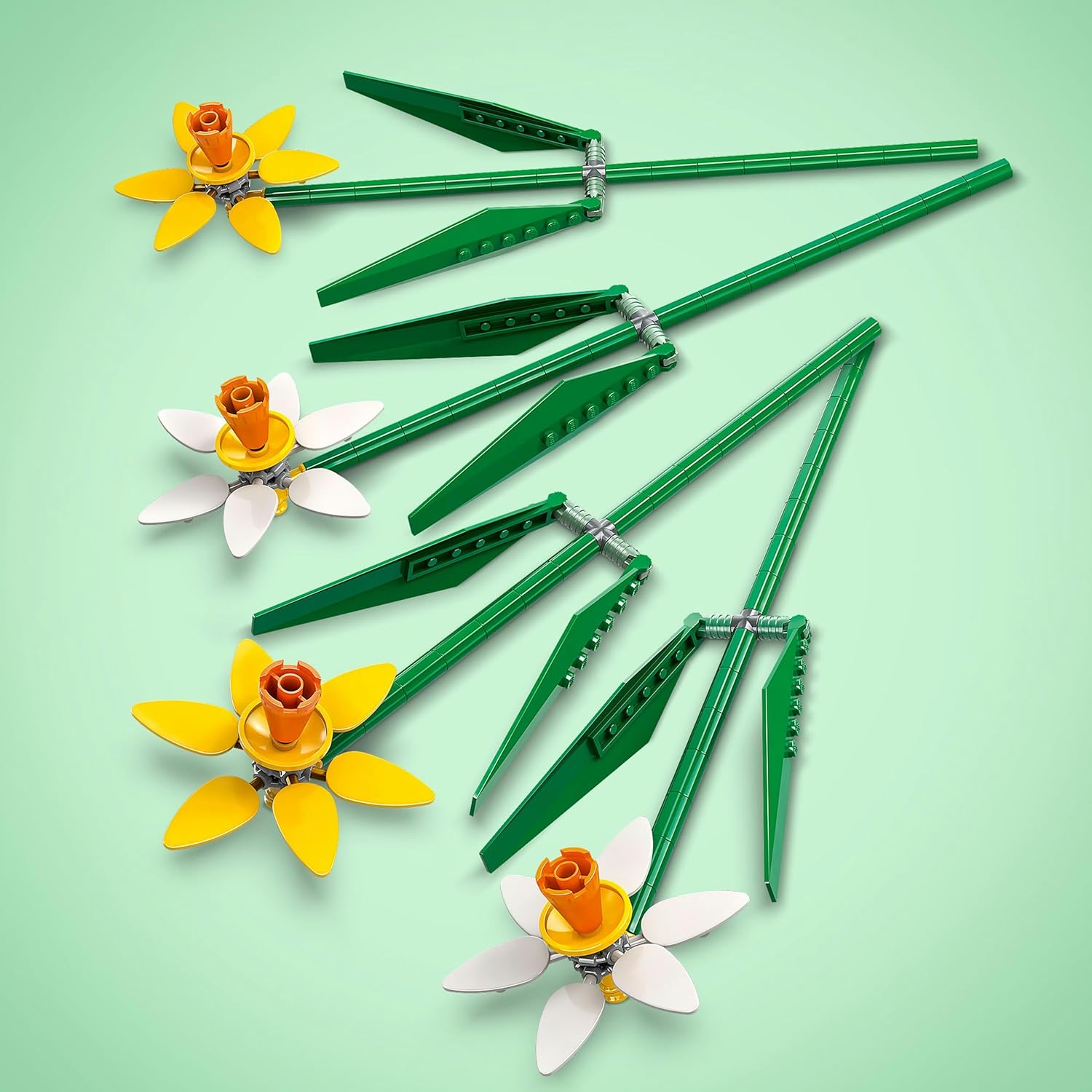 LEGO Daffodil Flower Building Set – Bright Yellow & White Blooms