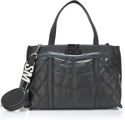 Steve Madden Belia Chevron Quilted Satchel – Chic Convertible Crossbody