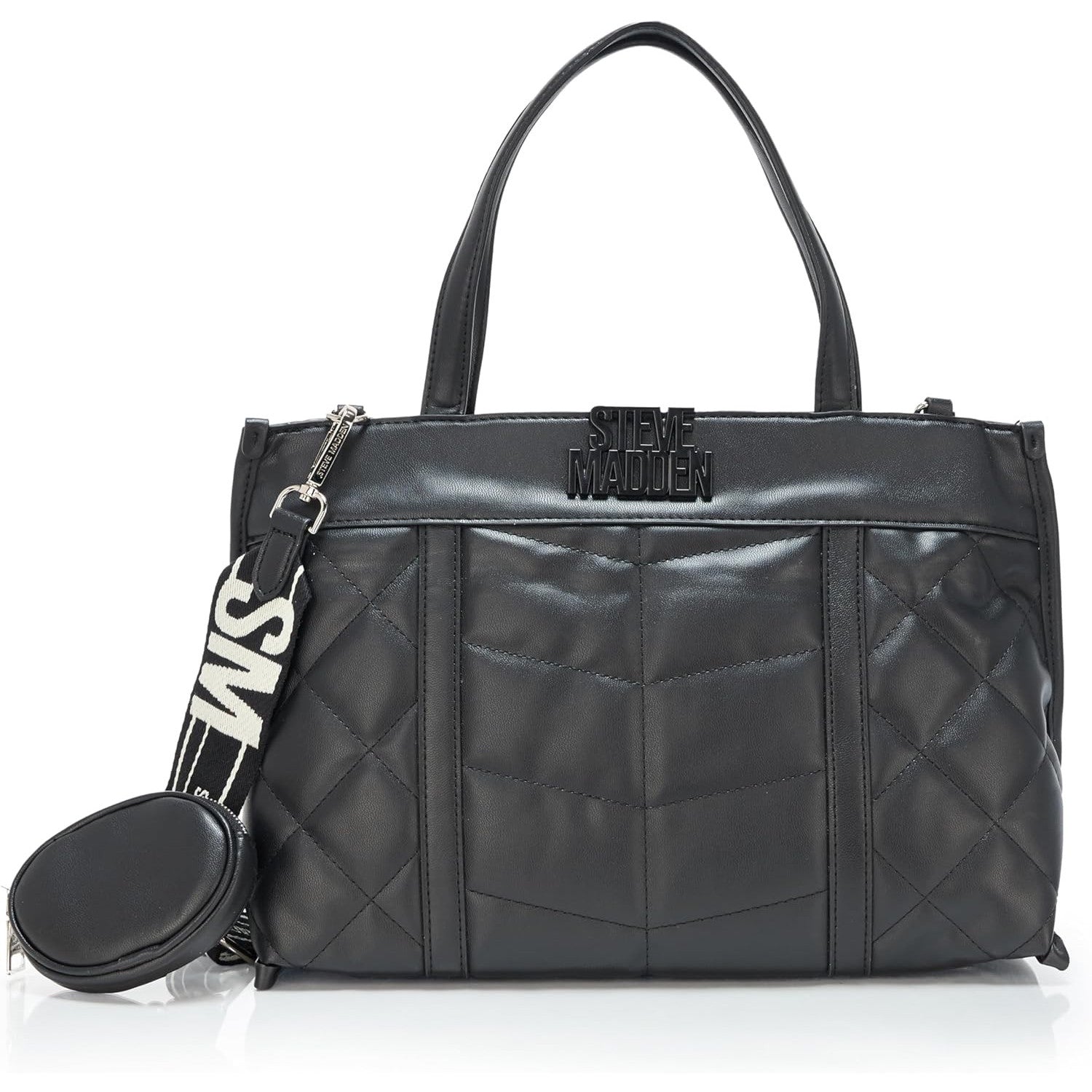 Steve Madden Belia Chevron Quilted Satchel – Chic Convertible Crossbody