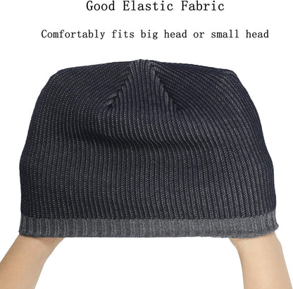 ZLYC Men's Fashion Knit Beanie: Warm, Thick, Fleece-Lined Winter Skull Cap