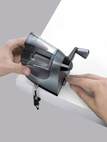 Westcott iPoint ClassAct Manual Pencil Sharpener with Anti‑Microbial Grey Finish