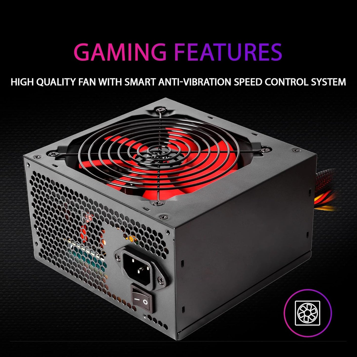 Mars Gaming MPII550 550W ATX Power Supply – 85+ Efficient Fan