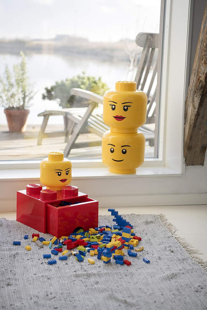 Large Yellow LEGO Storage Head for Kids Fun Organizer