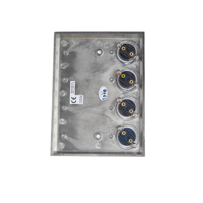 HUBER 4-Way Stainless Steel Rectangular Bell Button with Polycarbonate Nameplate