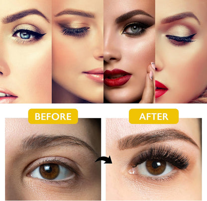 Chlffua Magnetic Eyelash Set 3-Pair Waterproof Reusable Natural Look Ultra-Thin