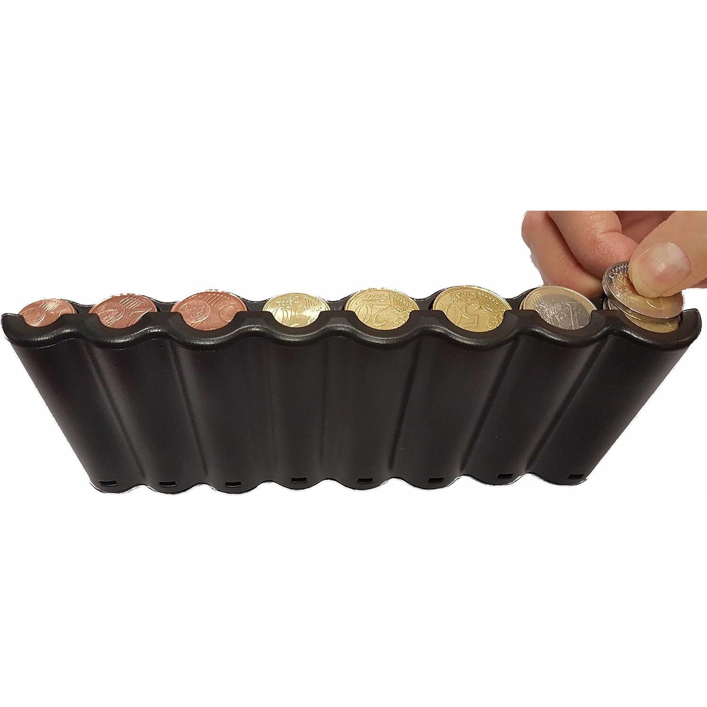 Claire-FonCET 8 Euro Coin Dispenser for Waiters, Taxi Drivers, Black