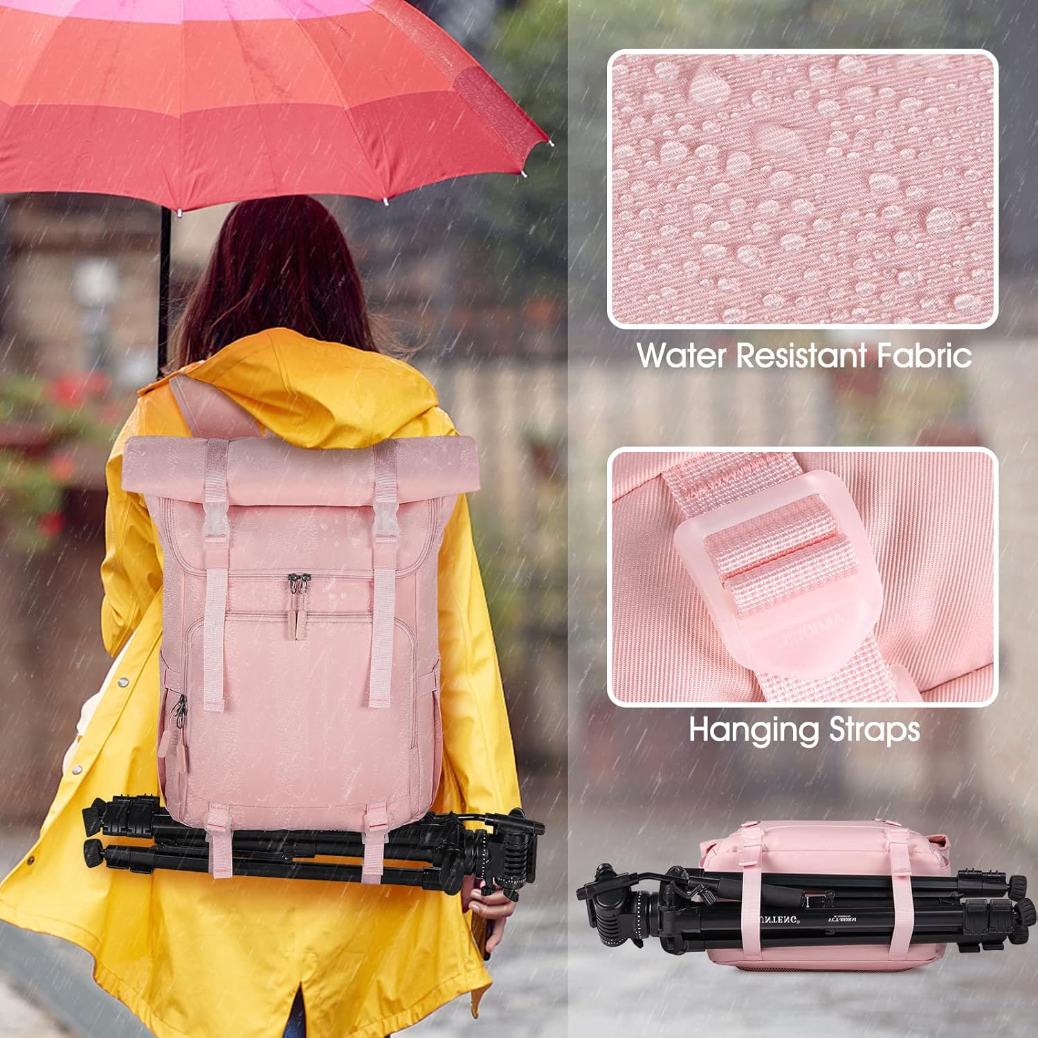 NEWHEY Expandable Rolltop Laptop Backpack 17.3" Waterproof 32L