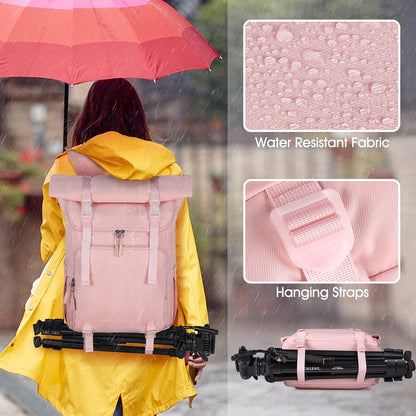 NEWHEY Expandable Rolltop Laptop Backpack 17.3" Waterproof 32L