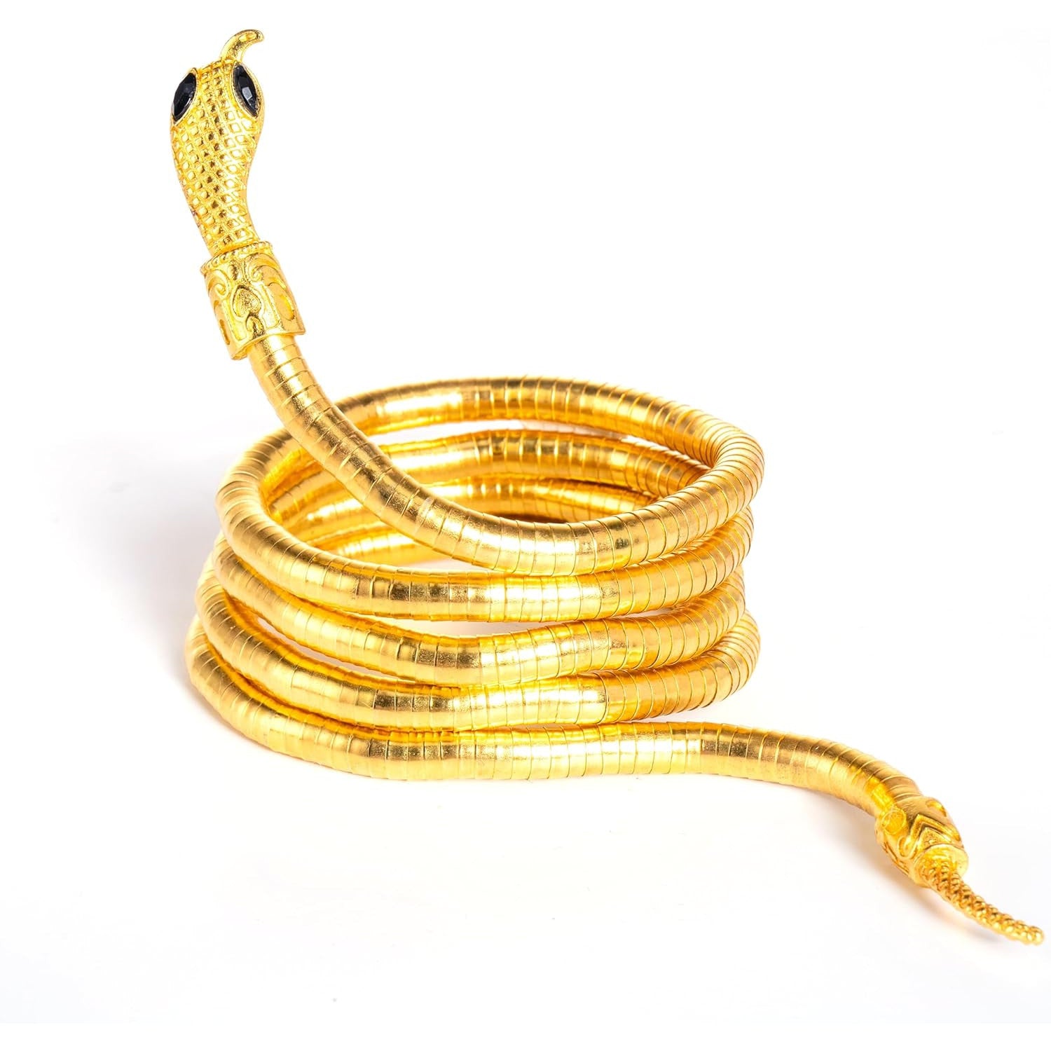 Spooktacular Creations Gold Snake Arm Cuff: Flexible Halloween Bracelet for Adults and Kids
