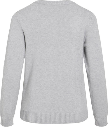 Cozy Vila Women's Long Sleeve Knit Pullover Soft Wool Blend