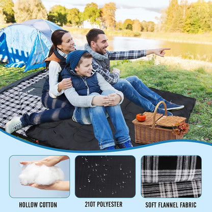 POEPORE Double Flannel Sleeping Bag for Two Adults XXL Queen Size