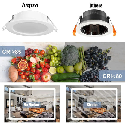 Royana 6‑Pack Dimmable LED Recessed Spotlights, Ultra‑Flat IP44 Ceiling Lights - Gomix Brands Outlet