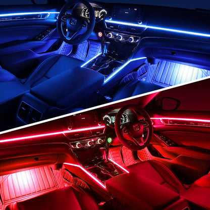 Wilktop RGB Car Interior LED Strip with App 12V