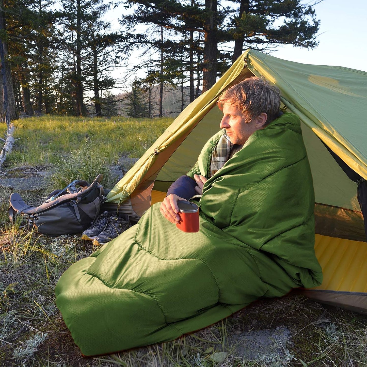 Forceatt Dark Green 4-Season Sleeping Bag