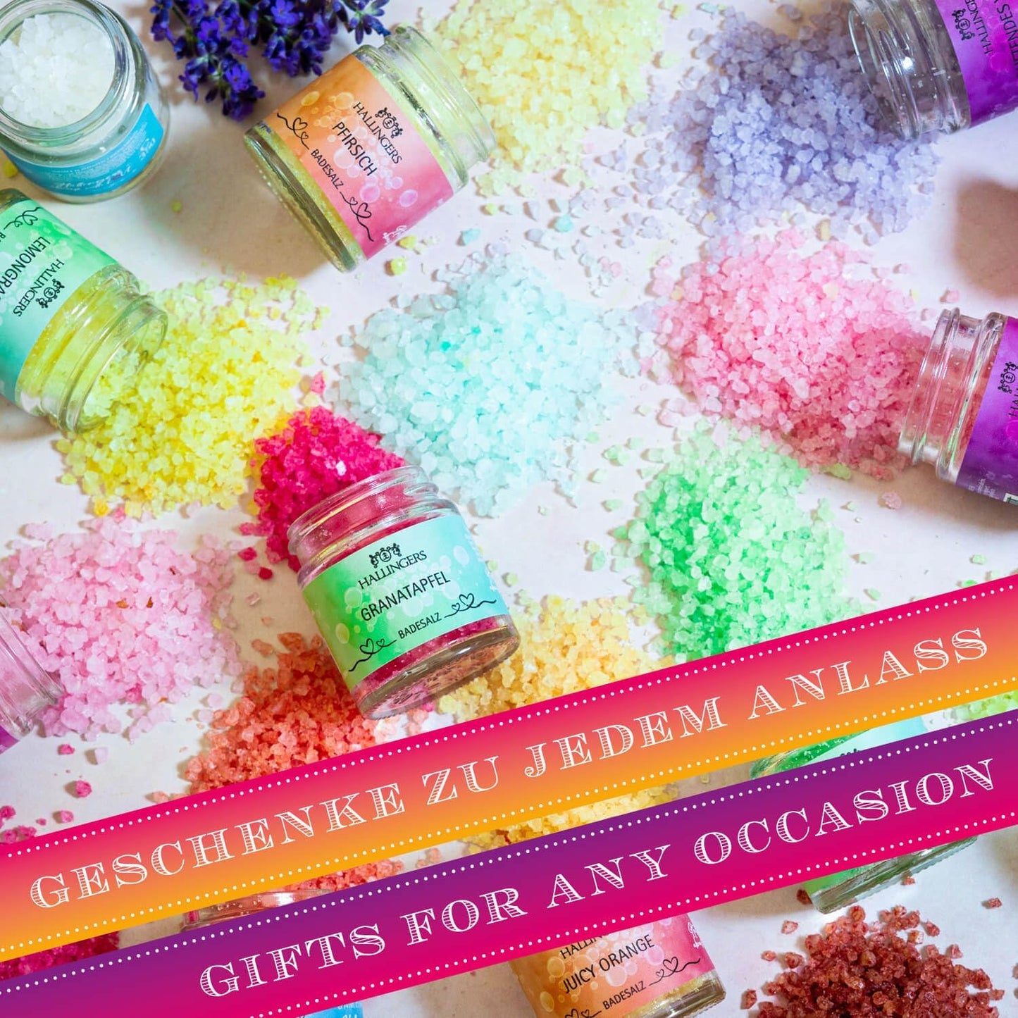 Hallingers 12-Piece Dead Sea Bath Salt Gift Set – Aromatic Mini Jars