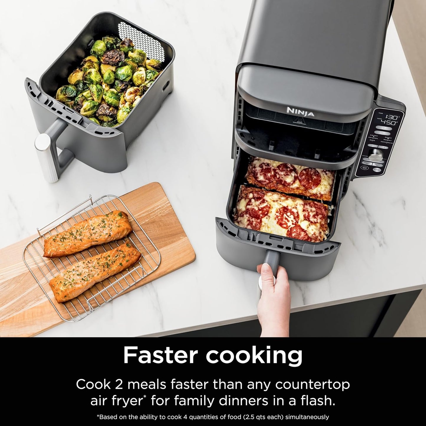 Ninja Double Stack XL Air Fryer: 9.5L Dual Basket, 6-in-1 Cooking Functions