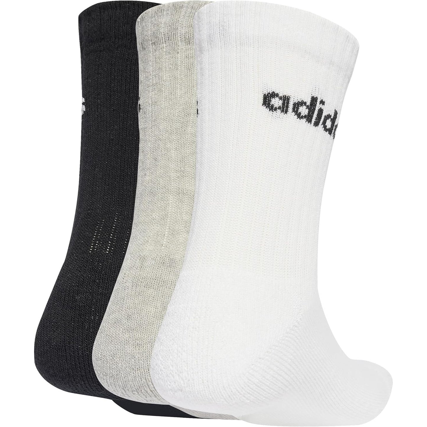 adidas Linear Crew Cushioned Socks – Unisex 6‑Pair Pack