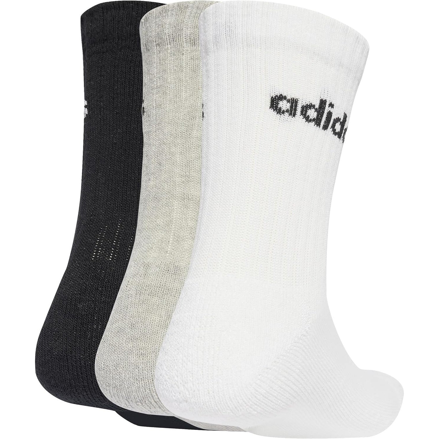 adidas Linear Crew Cushioned Socks – Unisex 6‑Pair Pack