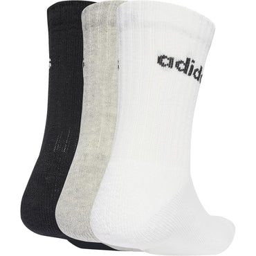 adidas Linear Crew Cushioned Socks – Unisex 6‑Pair Pack