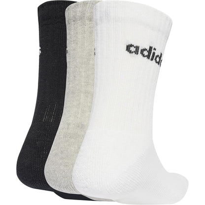 adidas Linear Crew Cushioned Socks – Unisex 6‑Pair Pack